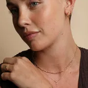 Astrid & Miyu Molten Bar Chain collier or massif barre