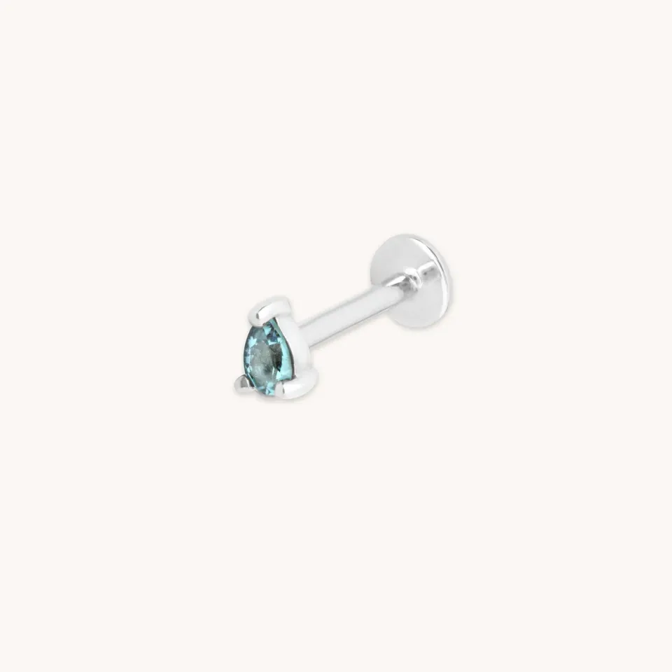 Astrid & Miyu Alexandrite Pear piercing or blanc poire