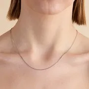 Astrid & Miyu Essential Box Chain collier argent maille