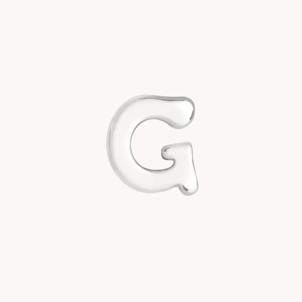 Astrid & Miyu Click Charm initiale G or blanc