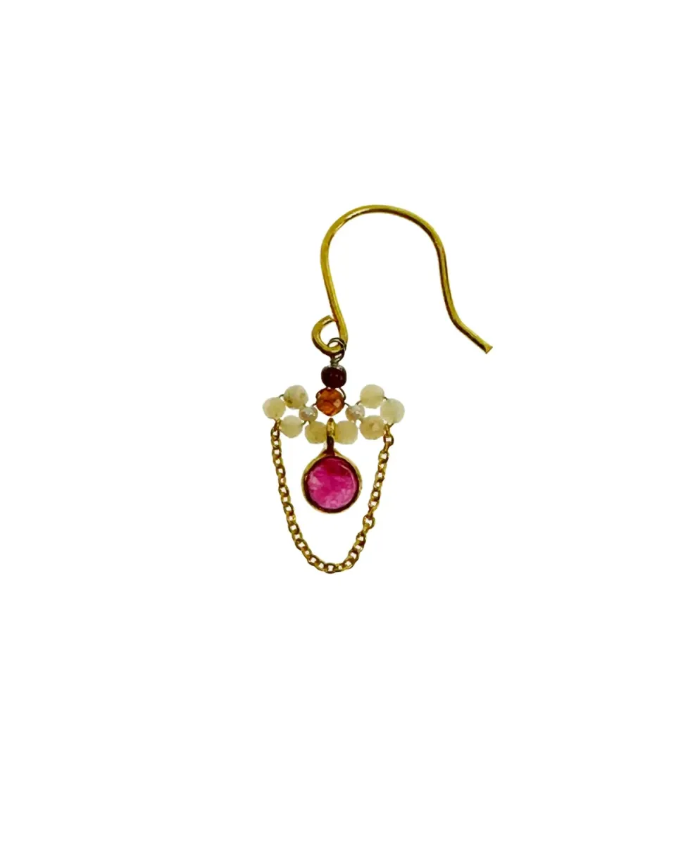 Le Fourbi de Capucine FDC145 boucles quartz rubis