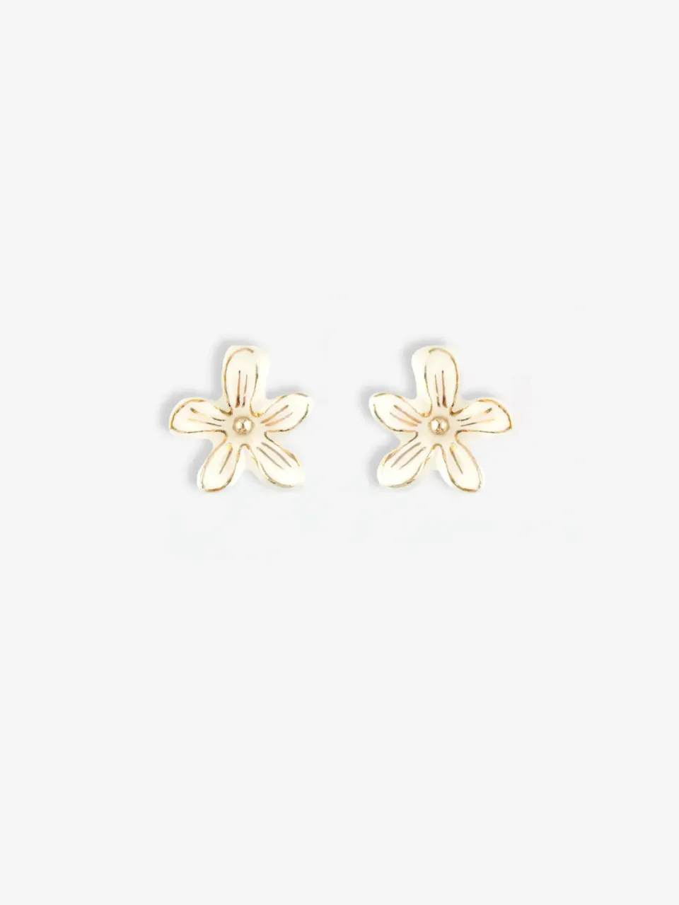 Nach Bijoux Erine blanche puces fleur porcelaine 1,2 cm