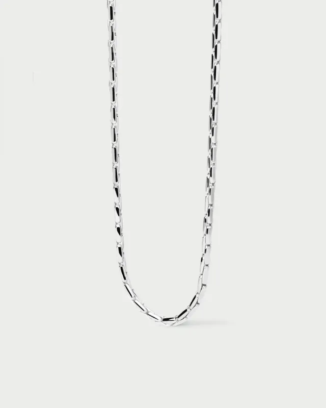 PDPAOLA Boston Large collier chaîne argent 3 mm