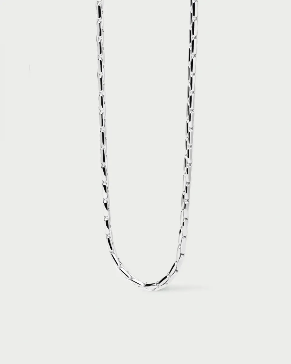PDPAOLA Boston Large collier chaîne argent 3 mm