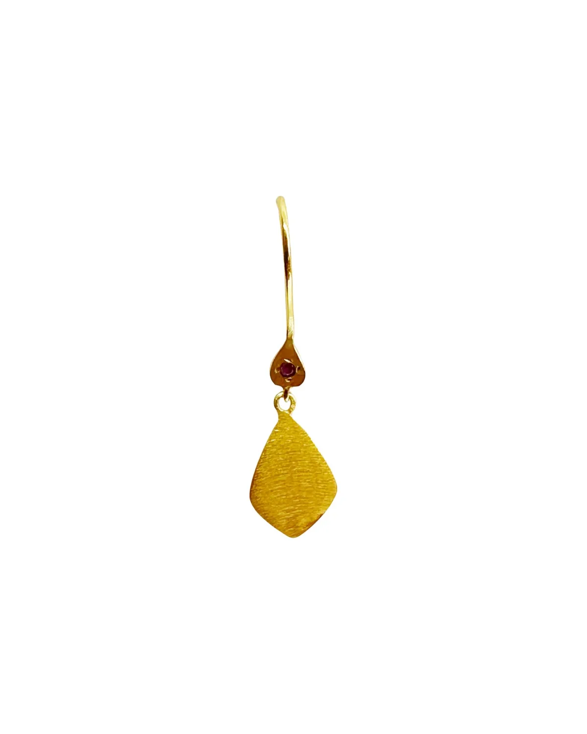 Le Fourbi de Capucine N49 boucles d'oreilles rubis 3,2 cm