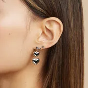 Astrid & Miyu Heart clous d’oreilles cœur argent