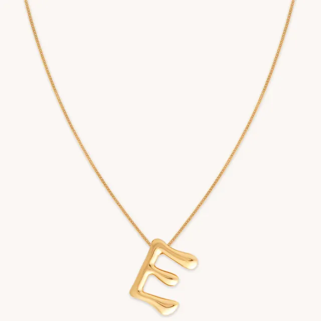 Astrid & Miyu E Initial Bold collier initiale doré