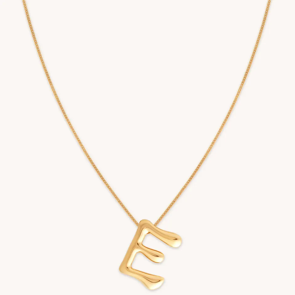 Astrid & Miyu E Initial Bold collier initiale doré