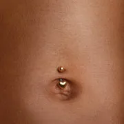 Astrid & Miyu Heart piercing nombril titane doré