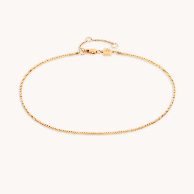 Astrid & Miyu Essential Box Chain bracelet de cheville doré