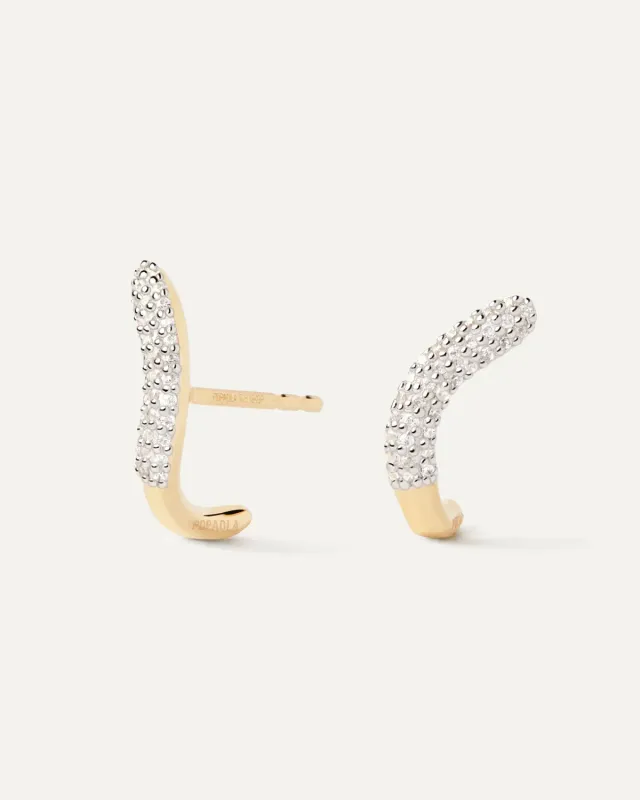 PDPAOLA Apollo boucles d’oreilles diamants or 18 carats 0,25 ct