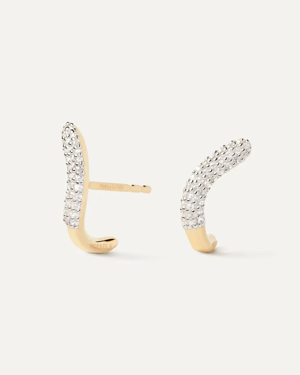 PDPAOLA Apollo boucles d’oreilles diamants or 18 carats 0,25 ct