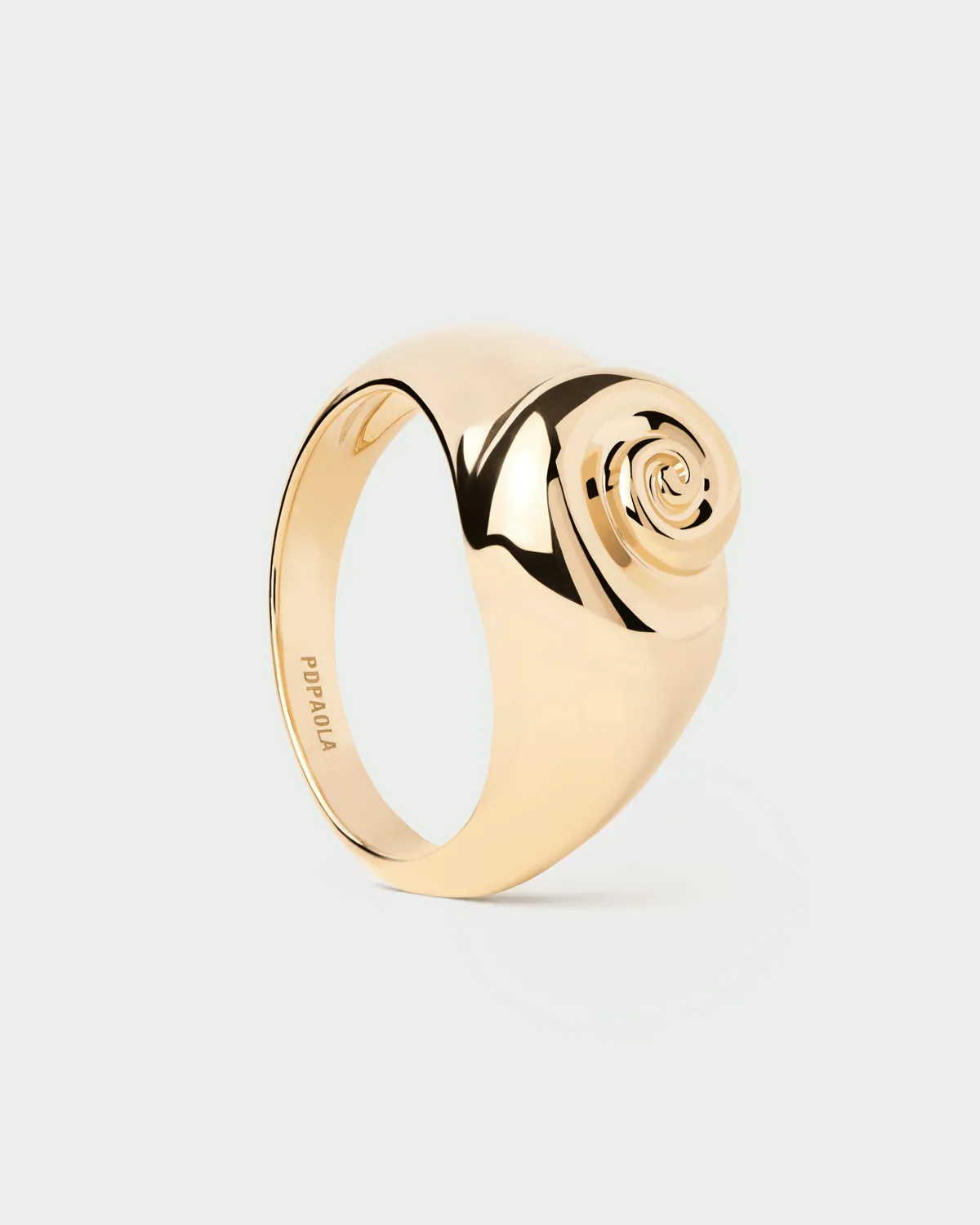 PDPAOLA Shell bague plaqué or 10,2 mm