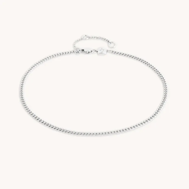 Astrid & Miyu Essential Curb bracelet cheville argent gourmette