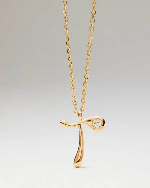 PDPAOLA Initiale T collier lettre doré 40-50 cm