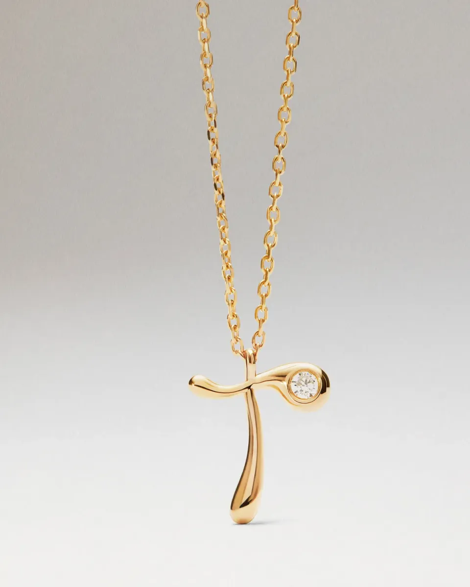 PDPAOLA Initiale T collier lettre doré 40-50 cm