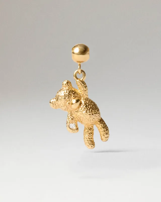 PDPAOLA Teddy Bear charm zircone blanche
