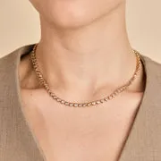 Astrid & Miyu Heart Bezel Tennis collier doré