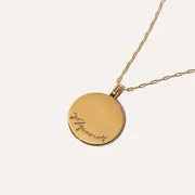 Astrid & Miyu Aquarius Bold Zodiac collier pendentif doré