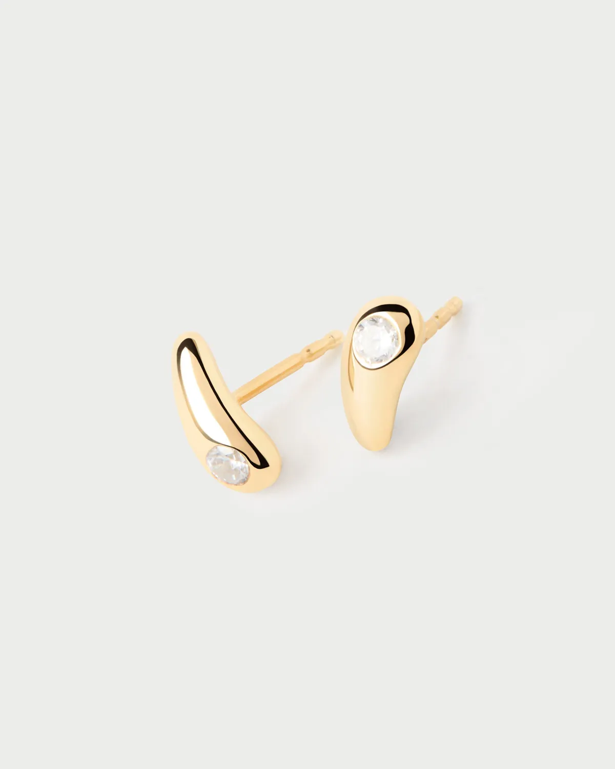PDPAOLA Serena puces d'oreilles zircone blanche 9,4 mm