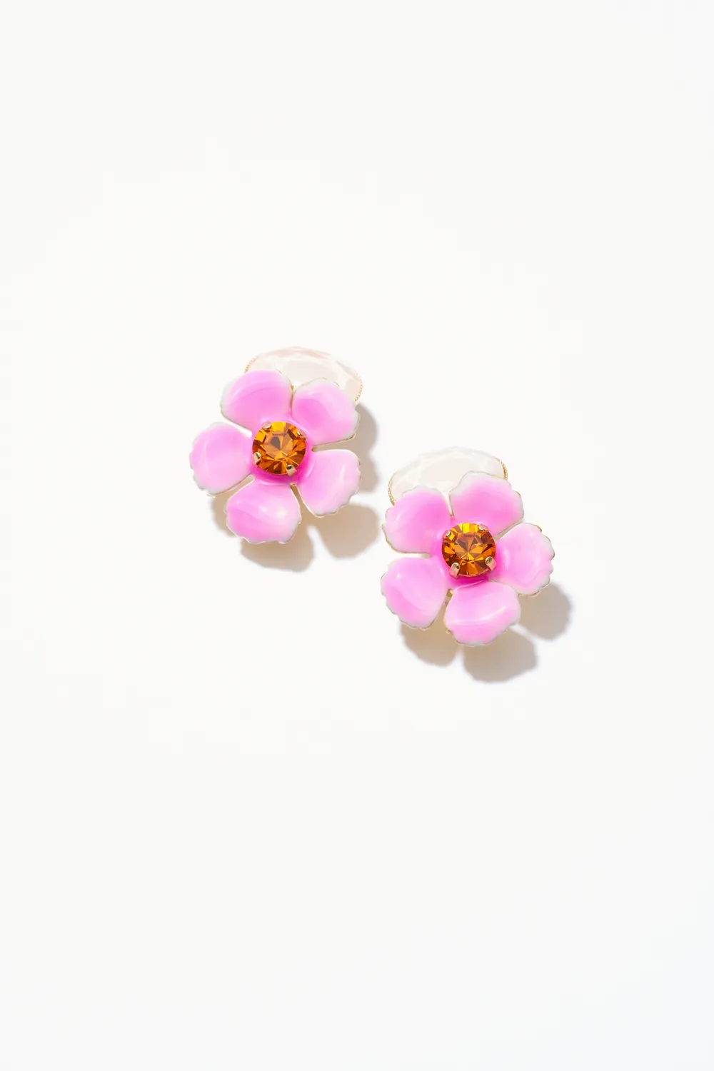 Philippe Ferrandis Ischia boucles clips émail blanc