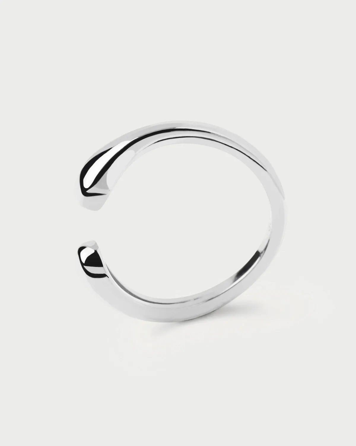 PDPAOLA Crush bague argent rhodié 4 mm