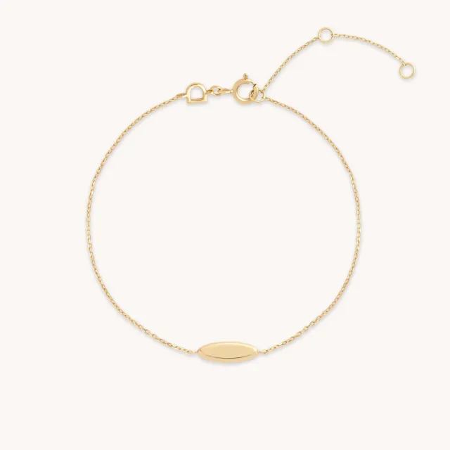 Astrid & Miyu ID Charm bracelet or massif plaque