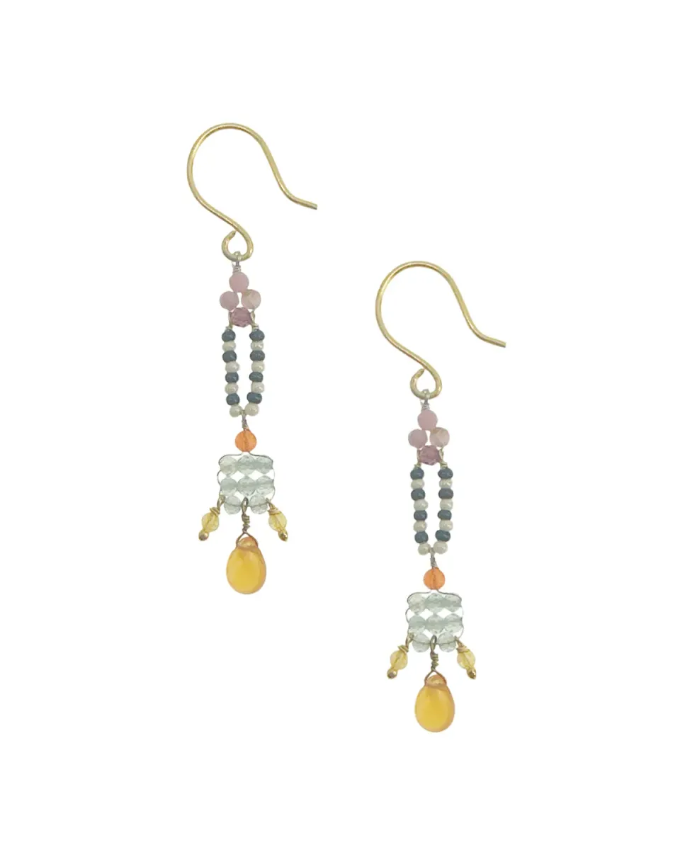 Le Fourbi de Capucine Z19 boucles d'oreilles cornaline 4,9 cm