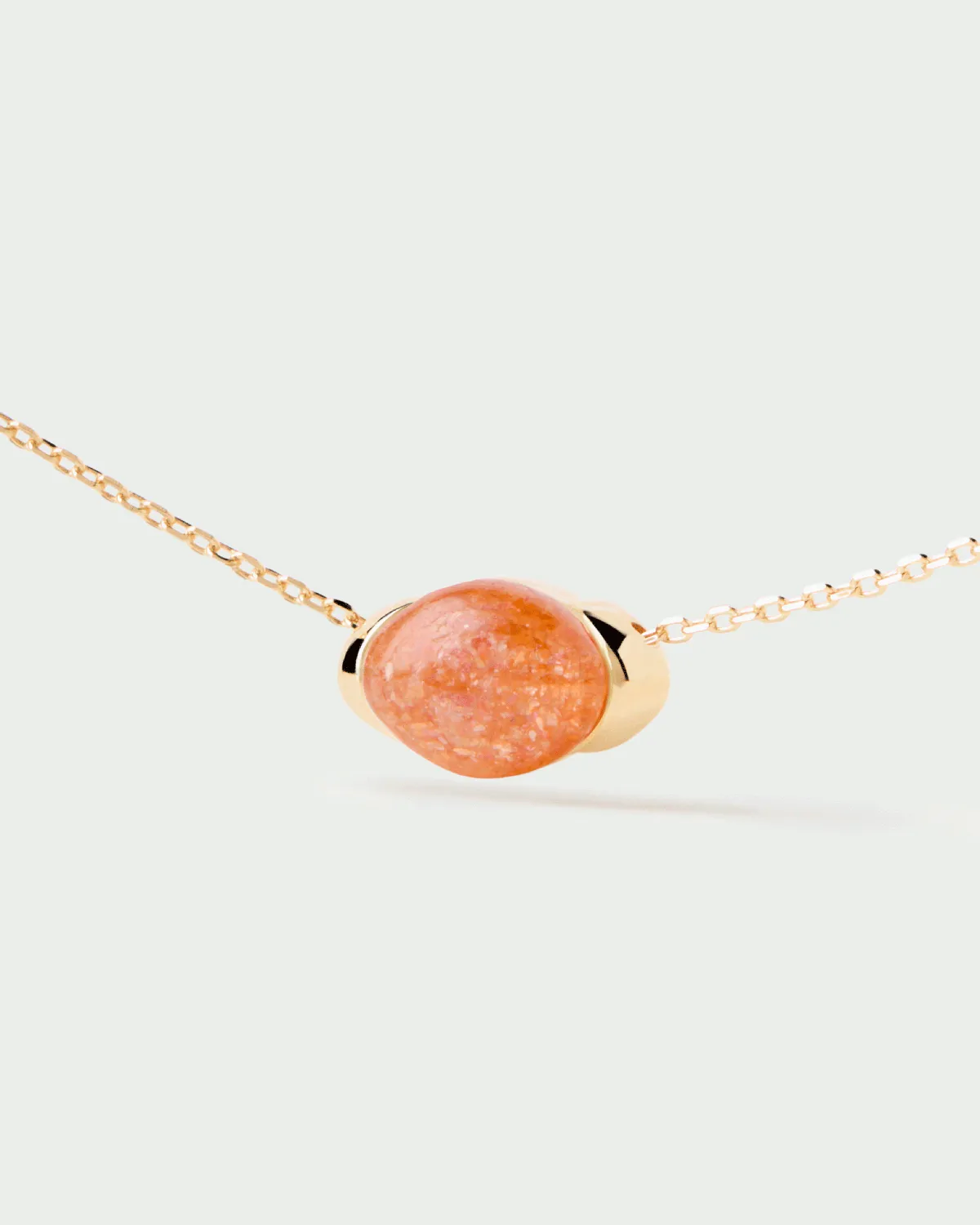 PDPAOLA Sunstone Bay collier doré pierre de soleil