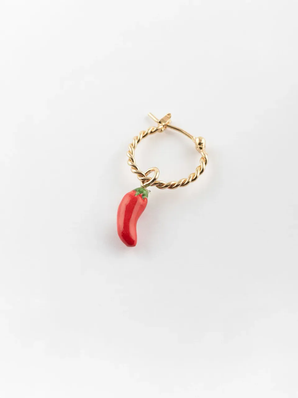 Nach Bijoux Lucky you mini créole piment boucle d’oreille unité porcelaine