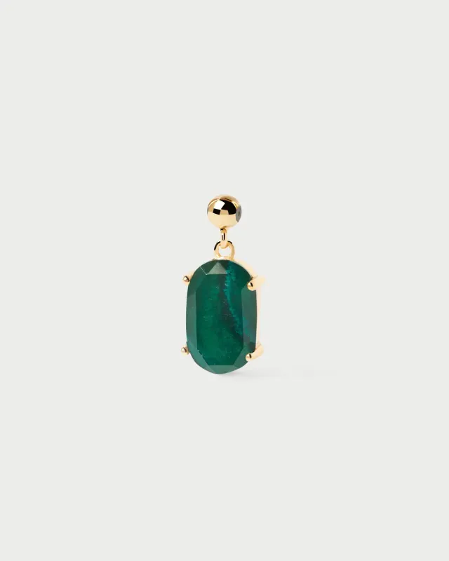 PDPAOLA Transformation Malachite charm malachite plaqué or