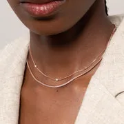 Astrid & Miyu Navette Crystal collier or rose
