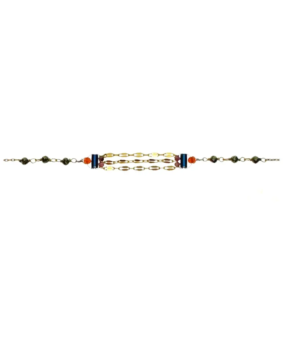 Le Fourbi de Capucine BL5 bracelet pyrite doré