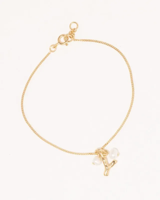 Completedworks Classicworks Y bracelet perle vermeil recyclé