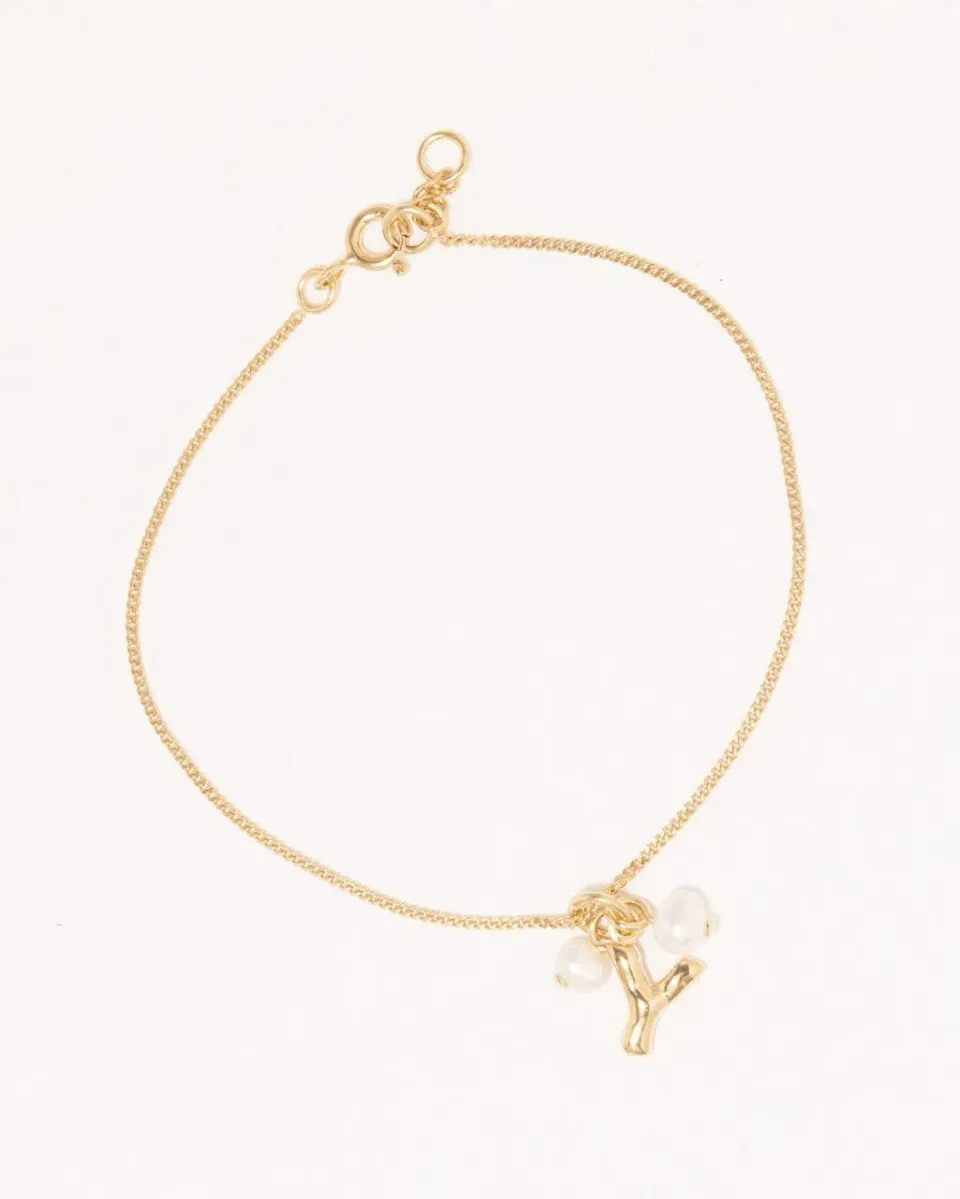 Completedworks Classicworks Y bracelet perle vermeil recyclé