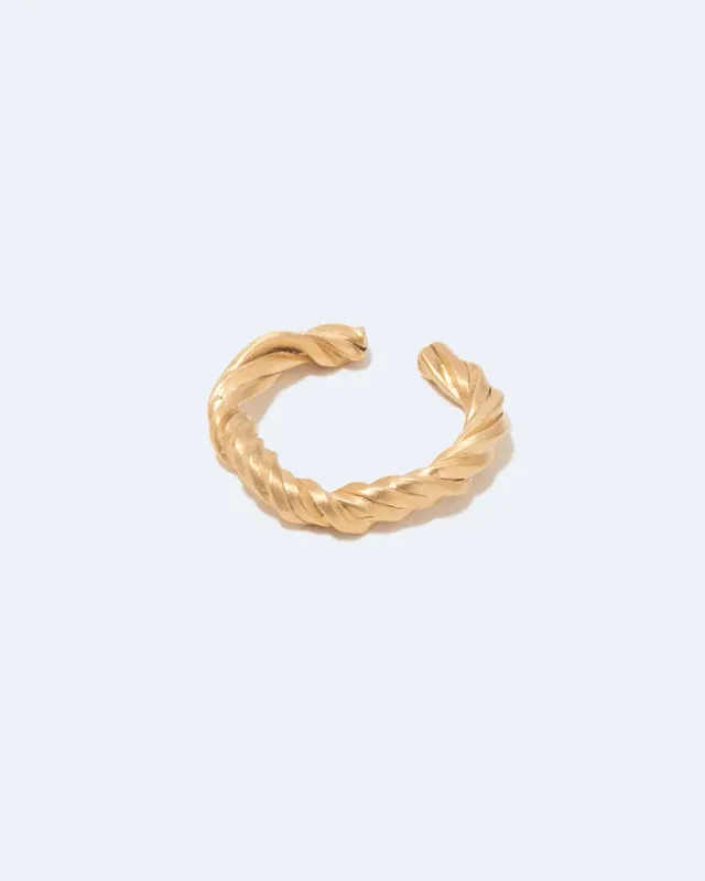 Completedworks Deep State ear cuff tissé vermeil doré