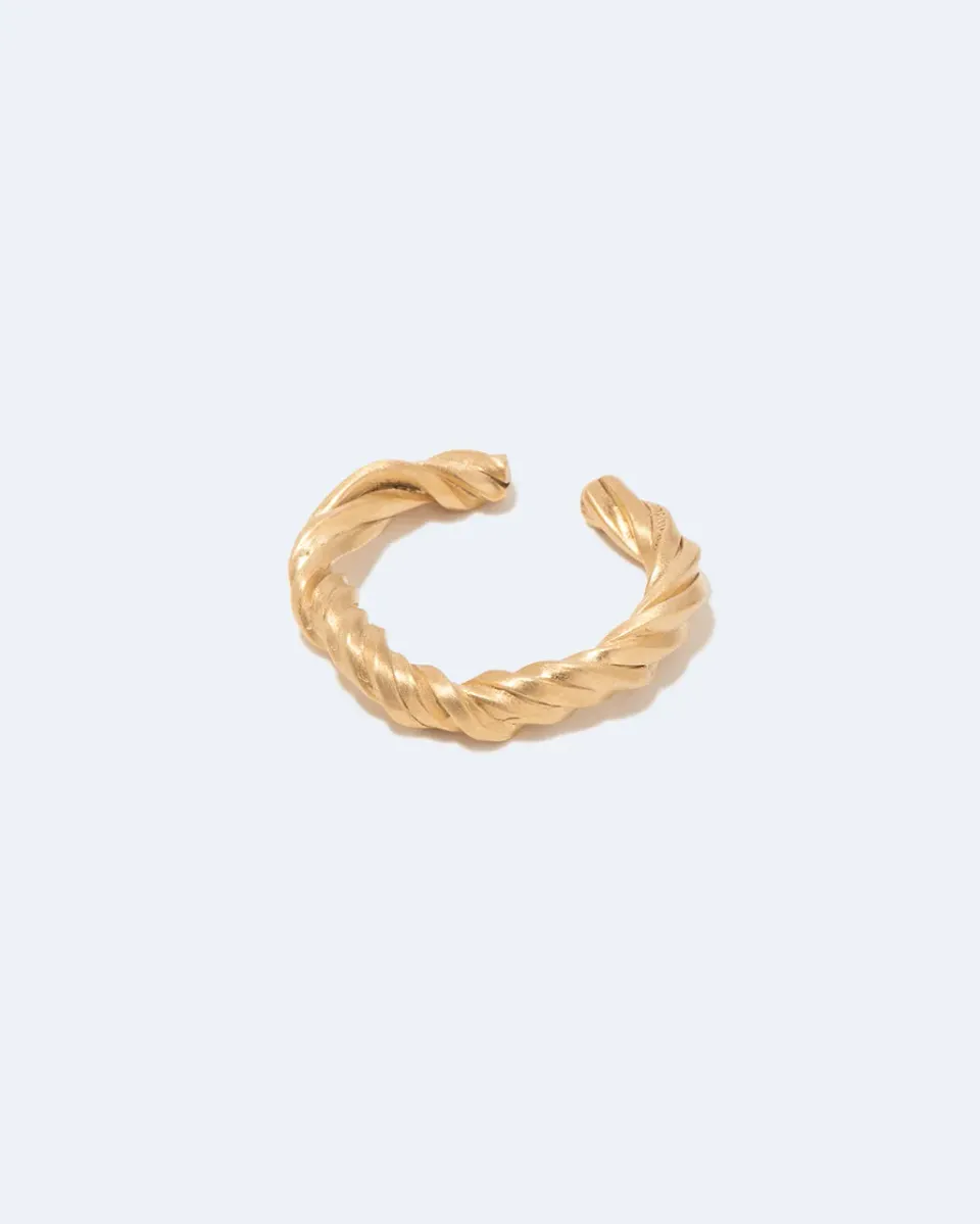 Completedworks Deep State ear cuff tissé vermeil doré