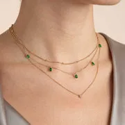 Astrid & Miyu Essential Crystal Pendant collier doré
