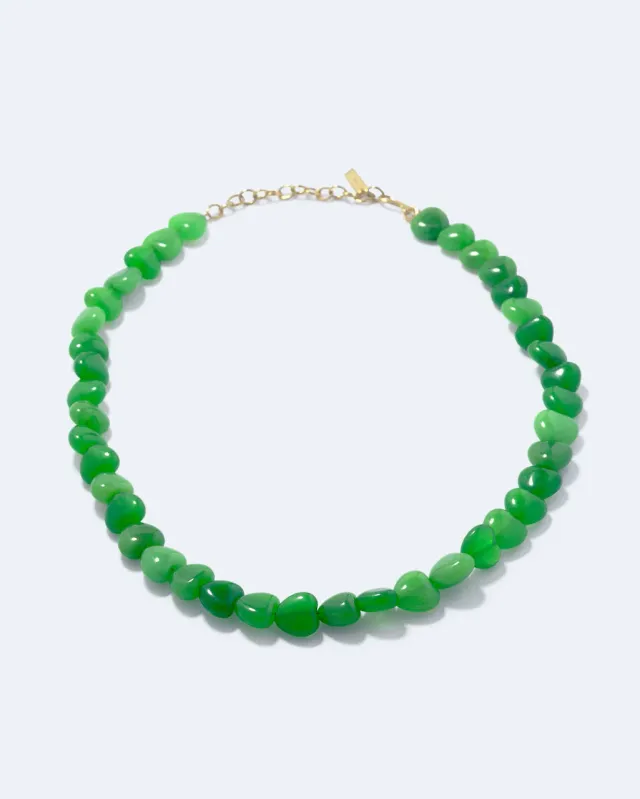 Completedworks The Heart's Window collier cœur vermeil vert