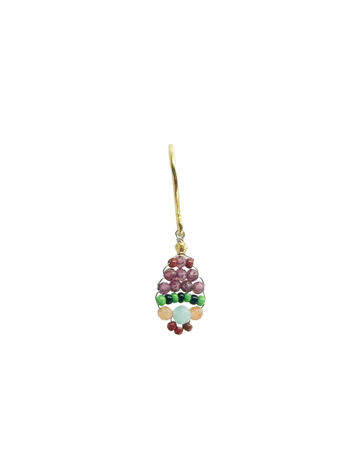 Le Fourbi de Capucine Z16 boucles grenat amazonite