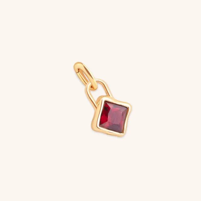 Astrid & Miyu Garnet January breloque clip or grenat