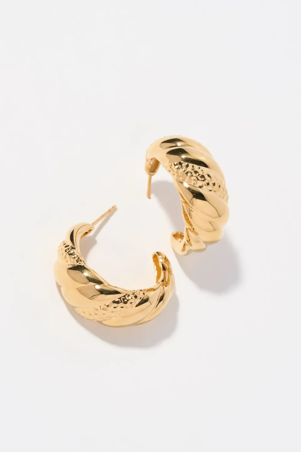 Philippe Ferrandis Twist créoles dorées 3,6 cm