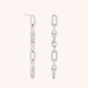 Astrid & Miyu Pavé Chain Link bracelet argent