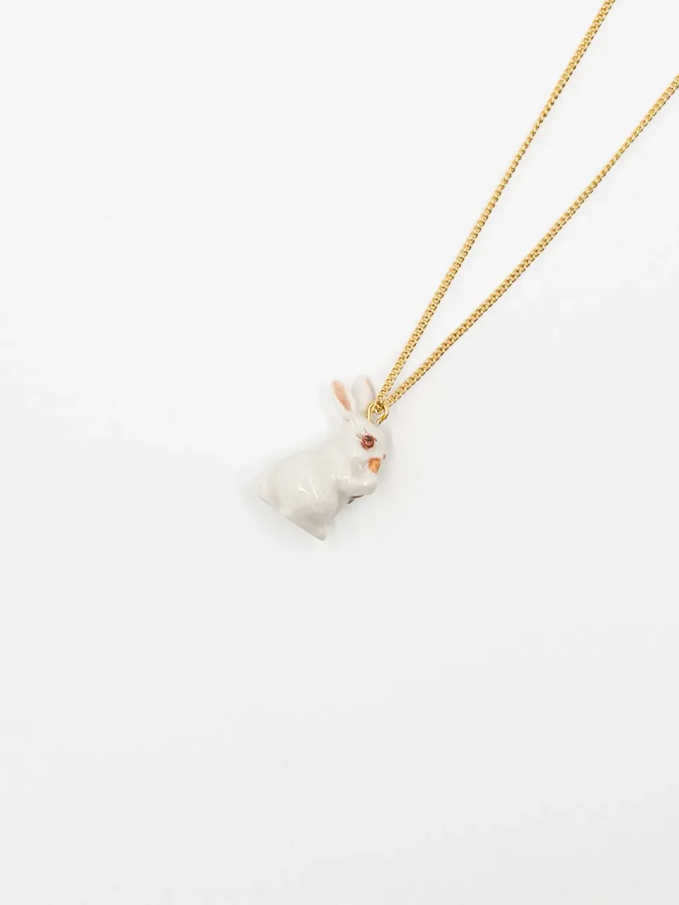 Nach Bijoux Lapin et Carotte collier doré 50 cm
