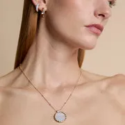 Astrid & Miyu Blue Lace Agate collier pendentif or