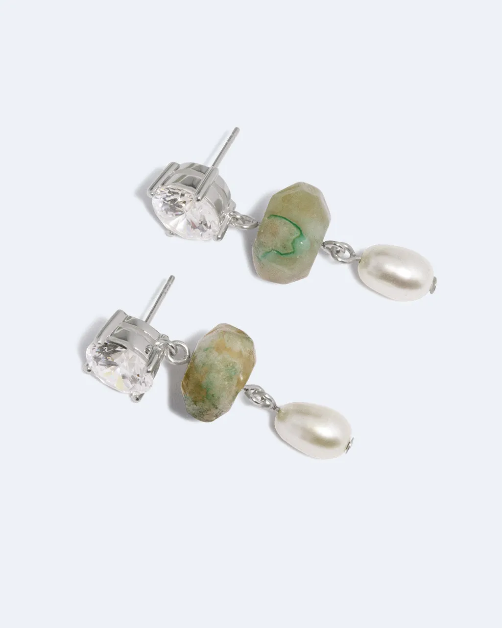 Completedworks Orchard boucles d’oreilles perle agate zirconia