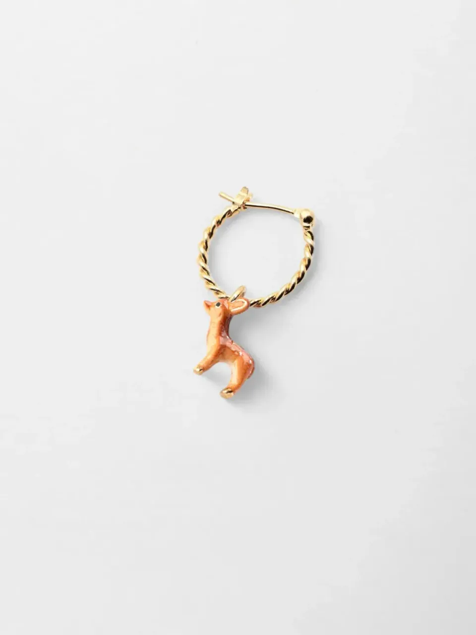 Nach Bijoux biche mini créole boucle d'oreille unité porcelaine