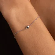 Astrid & Miyu Love Heart bracelet charms argent