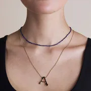 Astrid & Miyu Lazurite September Beaded collier or massif lazurite