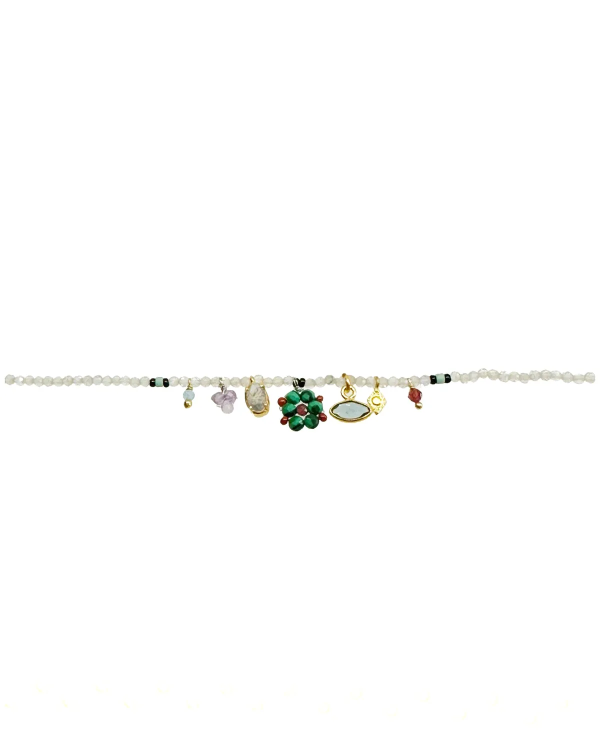 Le Fourbi de Capucine P4 bracelet labradorite malachite